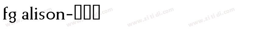 fg alison字体转换